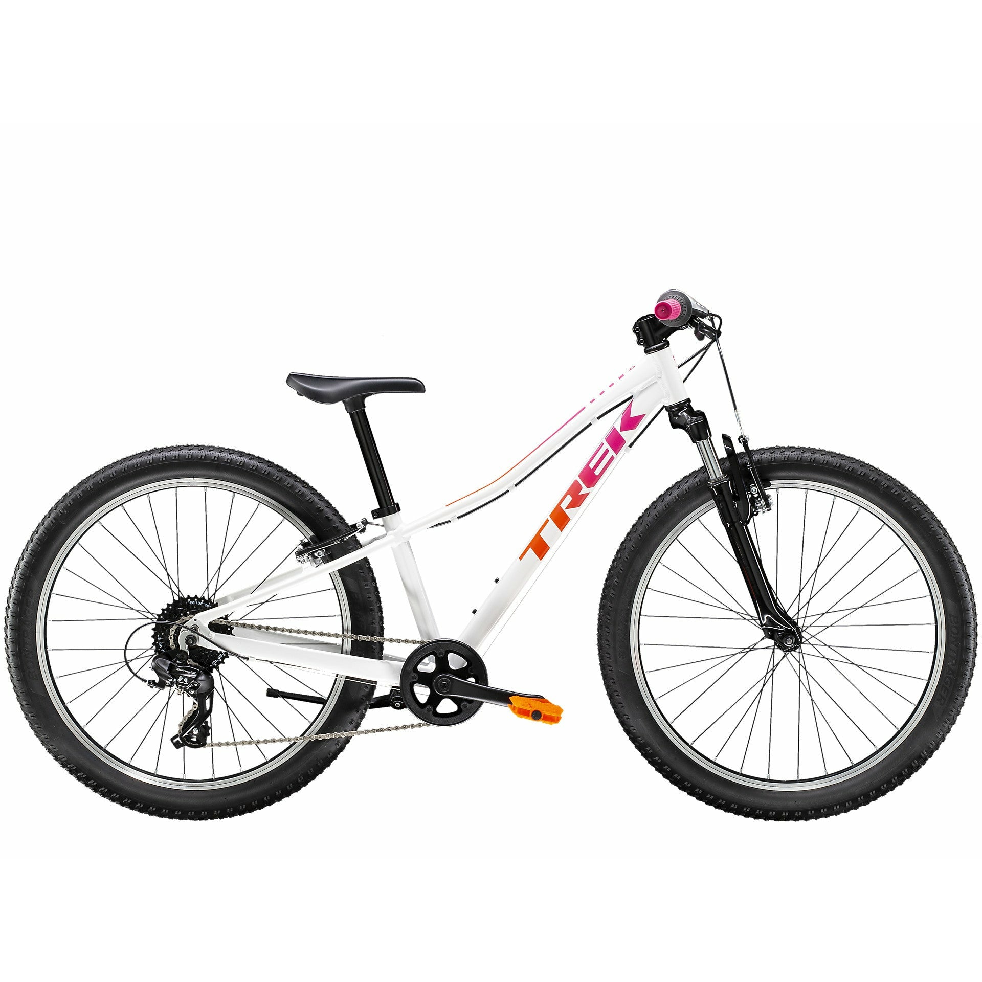 Trek Precaliber 24 Girl's 8-Speed Suspension Crystal White